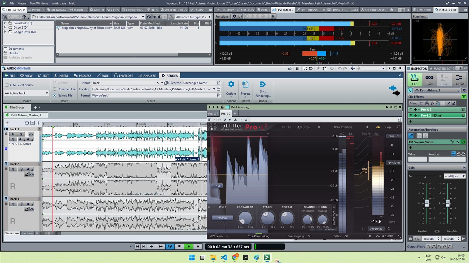 Mastering at Budokan Studio