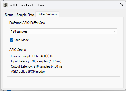 Reaper latency settings